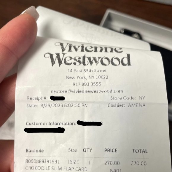 BNWT Authentic Vivienne Westwood Crocodile Slim Flap Cardholder Wallet - Picture 7 of 7